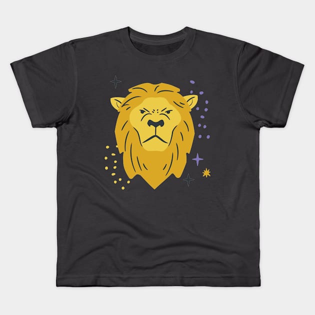 Leo - The Lion Kids T-Shirt by novaispurple